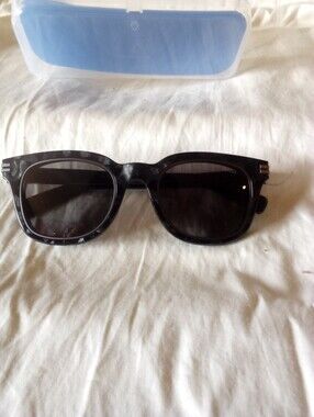 Zegna EZ0238 05A Black Pearl Smoke Round Sunglasses 50mm